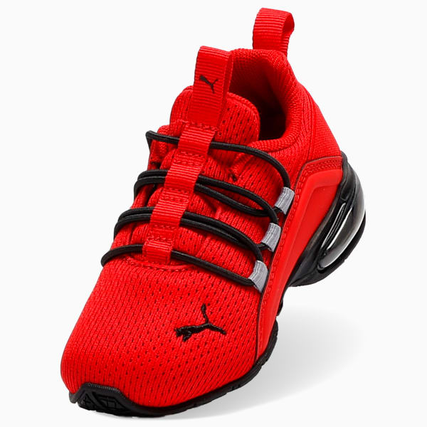 Tenis para infantes Axelion Mesh, For All Time Red-PUMA Black, extralarge